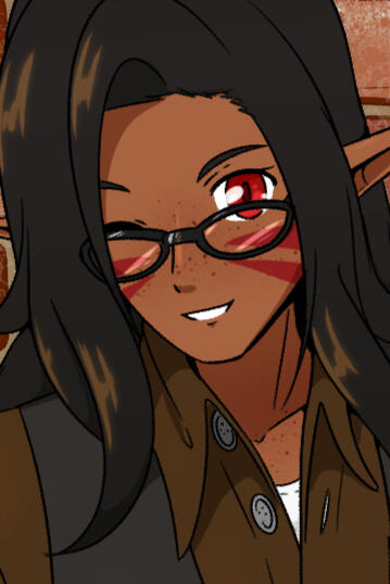 "Bah'Rhys Ginayuma" from Cosmic Wonders. Art by P.M. Seymour. Nitro Brew Productions.